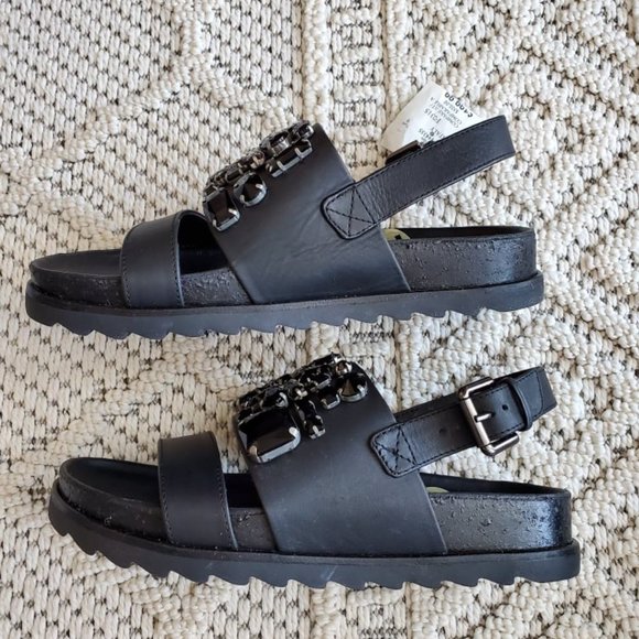 NWT Strategia leather embellished sandals - Picture 4 of 4